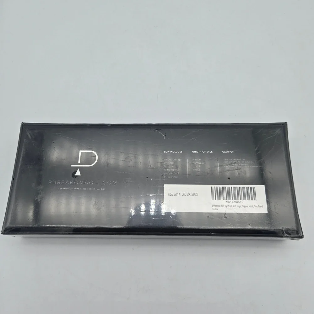 Pure Aroma Essential Oils Set 6-Pack Therapeutic Grade Scents New Sealed